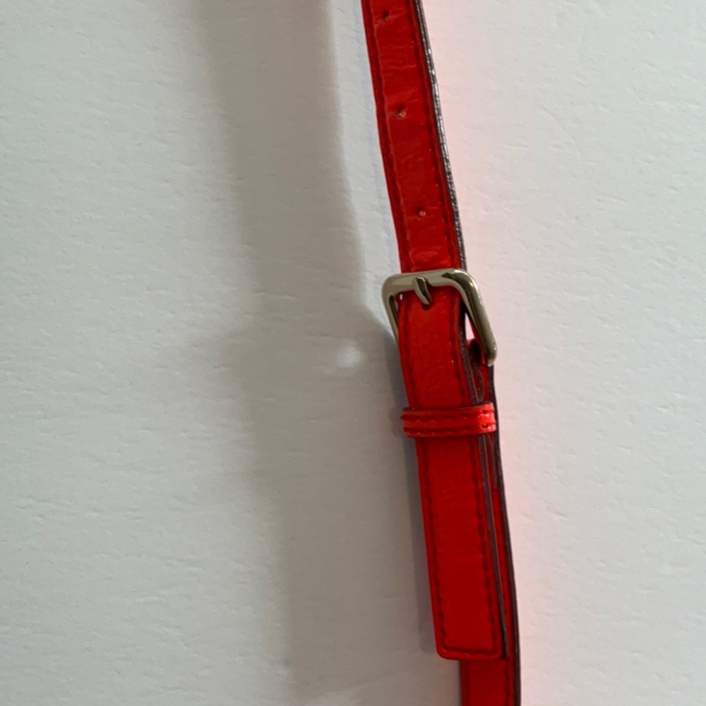 Kate Spade Horseshoe Cove Scout Cream Neon‎ Coral Purse Bag Crossbody Shoulder - Picture 5 of 10
